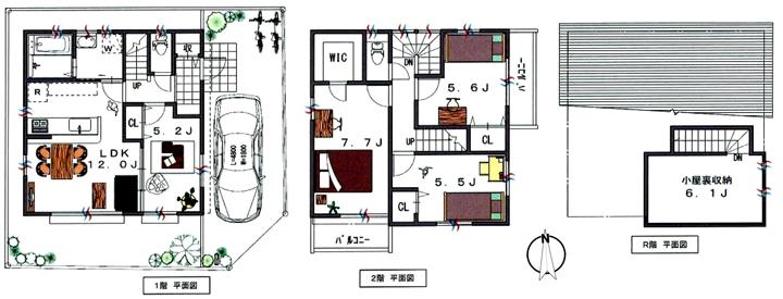 Floor plan. 37,800,000 yen, 4LDK, Land area 95.68 sq m , 4LDK that WIC also attached while building area 90 sq m smallish, The attic storage to go on the stairs