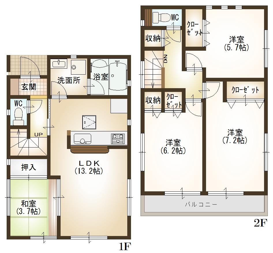 Floor plan. 39,800,000 yen, 4LDK, Land area 97.65 sq m , Building area 85.86 sq m