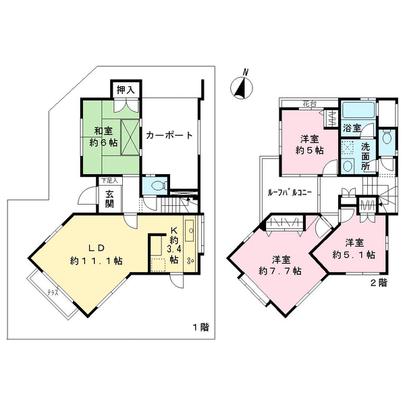 Floor plan. Tokyo Nishitokyo Fuji-cho 2-chome