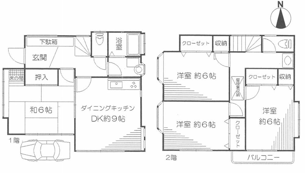 Floor plan. 33,700,000 yen, 4DK, Land area 87.22 sq m , Building area 87.99 sq m