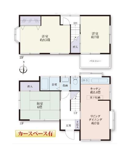 Floor plan. 21,800,000 yen, 3LDK, Land area 81.82 sq m , Building area 68.98 sq m