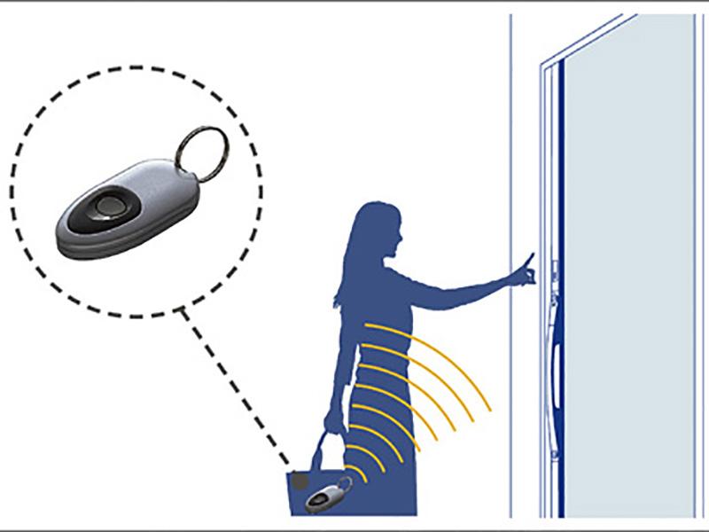 Security equipment. If carrying the remote control key, Adopting the next-generation of the entrance door that can open locked with the push of a button attached to the front door. It is simple and beautiful design.