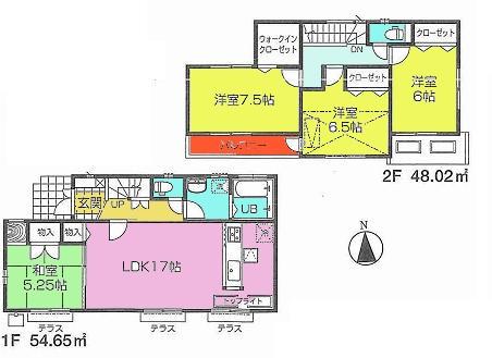 Floor plan. 45,800,000 yen, 3LDK, Land area 116.27 sq m , Building area 102.67 sq m