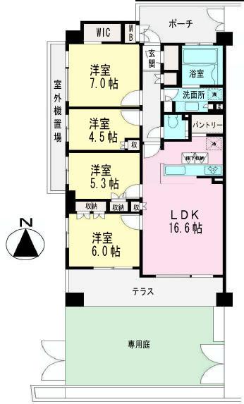 Floor plan. 4LDK, Price 37,800,000 yen, Occupied area 88.35 sq m