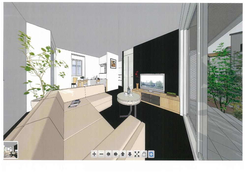 Rendering (introspection). ● 11 Building ● southwest corner lot location. Chic interior colors makes an air of style.