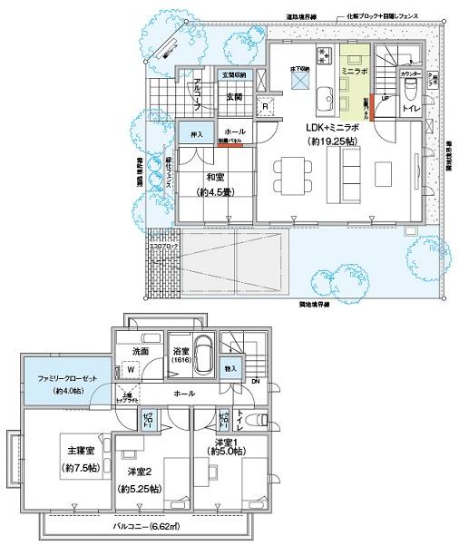 Floor plan. Paste the entire surface pure white tile. It has the ability to remove the dirt on their own in the light catalyst for this tile. You can also remove the nitrogen oxides in the atmosphere. Perfect for those who tired of blowing outer wall ready-built!