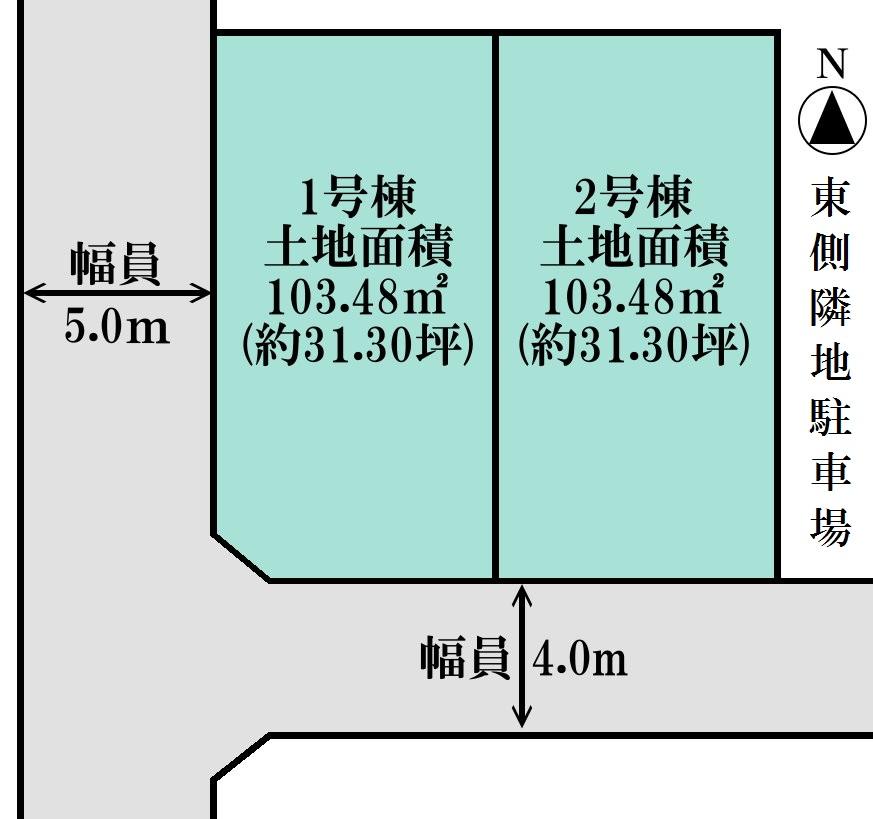 Compartment figure. Land price 35,800,000 yen, Land area 103.48 sq m