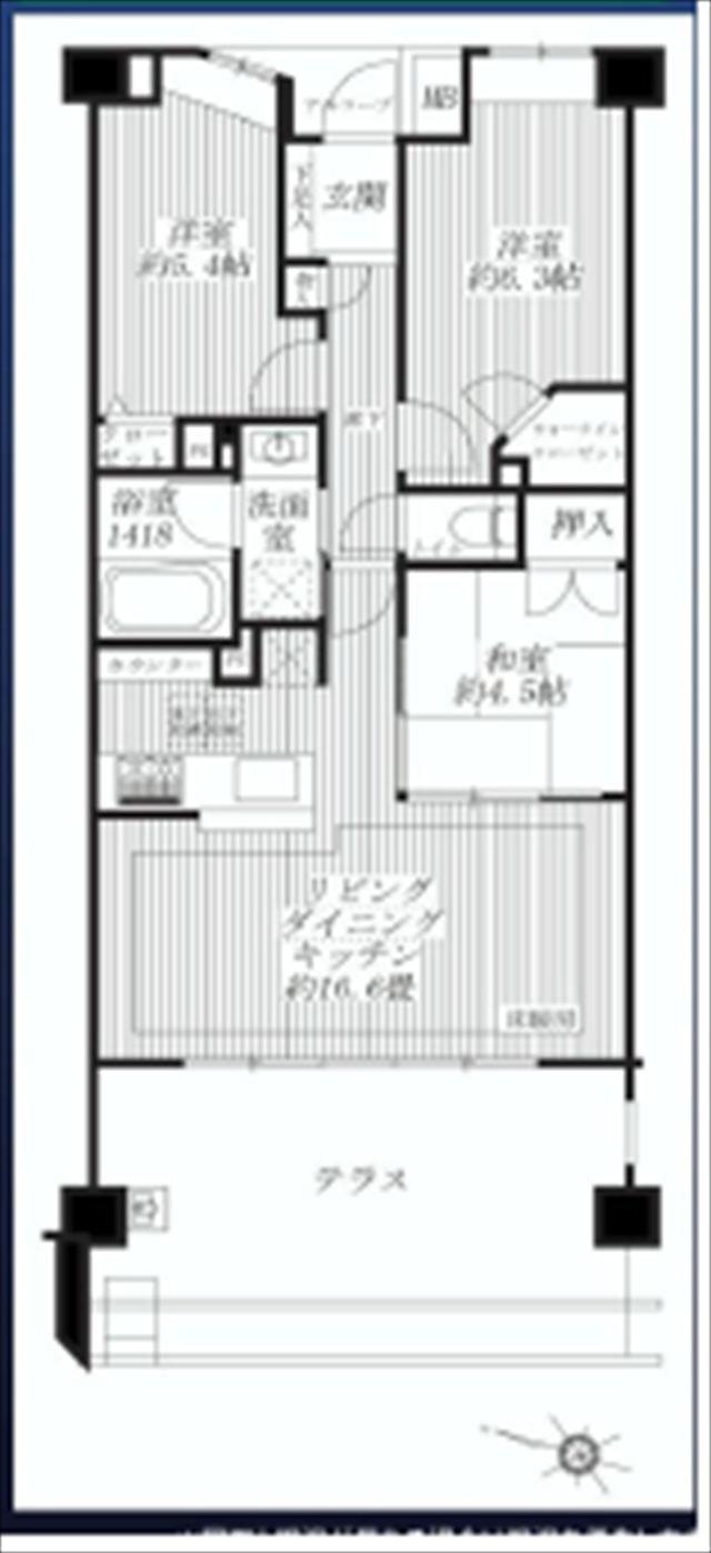 Floor plan. 3LDK, Price 32,800,000 yen, Occupied area 70.48 sq m , Balcony area 17.48 sq m