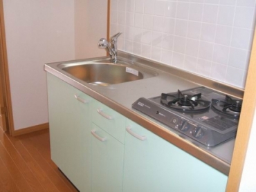 Kitchen. ☆ 2-neck Gasukitchin recommended for dishes like Mr. ☆