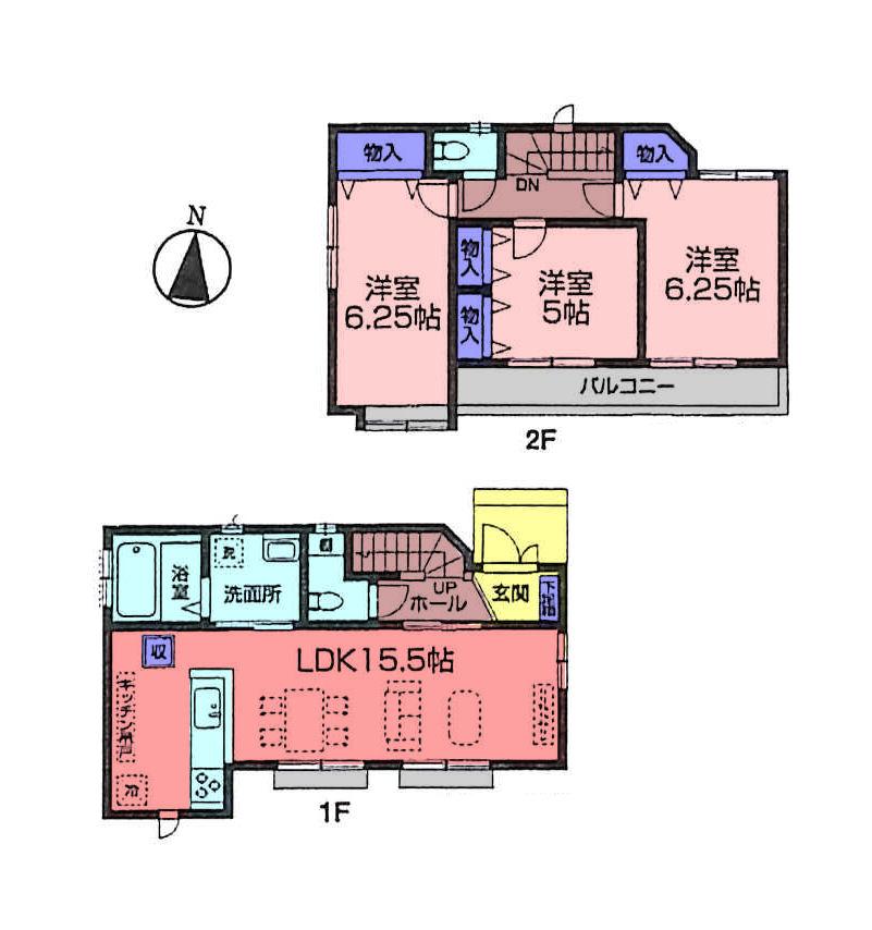 Floor plan. 36,800,000 yen, 3LDK, Land area 100 sq m , Building area 79.83 sq m