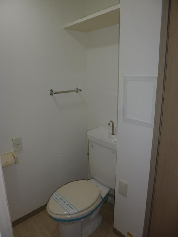Toilet. shelf, With over towel