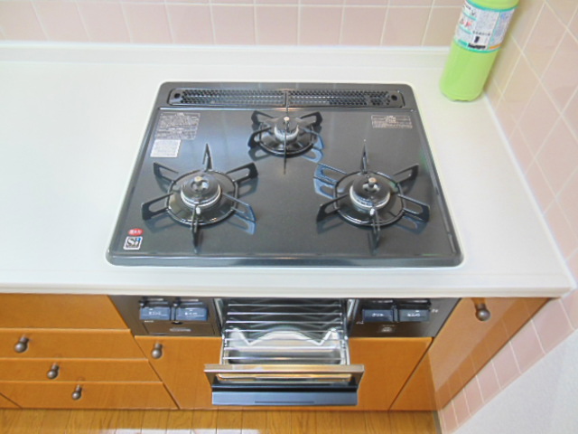 Kitchen. 3 gas stove, With grill