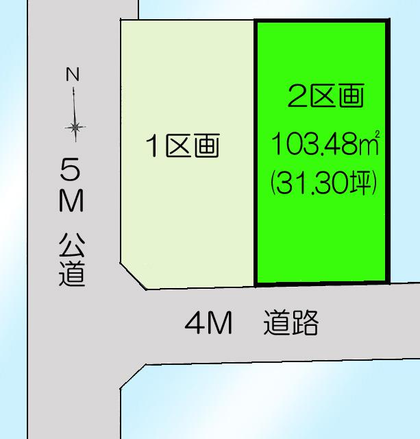 Compartment figure. Land price 33,800,000 yen, Land area 103.48 sq m