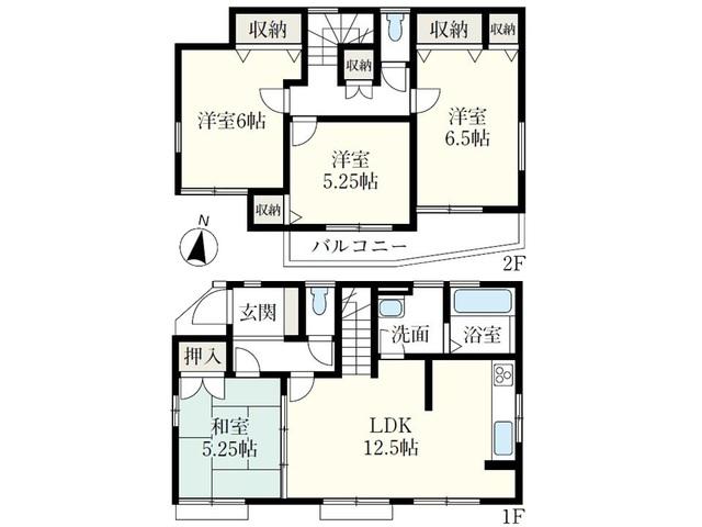 Floor plan. 30,800,000 yen, 4LDK, Land area 101.47 sq m , Building area 88.39 sq m Nishitokyo Kitamachi 3-chome Floor