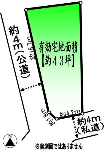Compartment figure. Land price 45,800,000 yen, Land area 145.42 sq m
