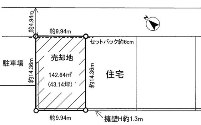 Compartment figure. Land price 49,600,000 yen, Land area 142.64 sq m