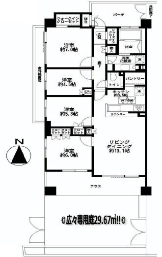 Floor plan. 4LDK, Price 37,800,000 yen, Occupied area 88.35 sq m