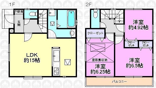Floor plan. 41,800,000 yen, 3LDK, Land area 100.1 sq m , Building area 79.48 sq m