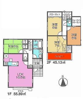 Floor plan. 52,800,000 yen, 3LDK, Land area 110.05 sq m , Building area 101.02 sq m