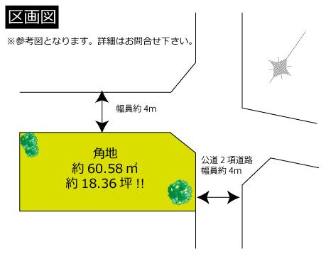 Compartment figure. Land price 22,800,000 yen, Land area 60.58 sq m