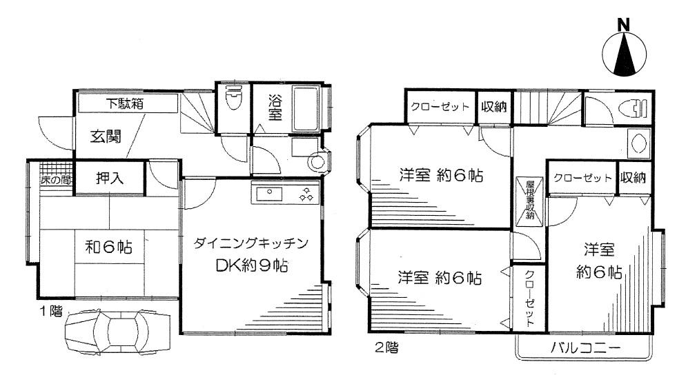 Floor plan. 33,700,000 yen, 4DK, Land area 87.22 sq m , Building area 87.99 sq m