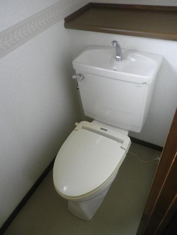 Toilet. There toilet two places!