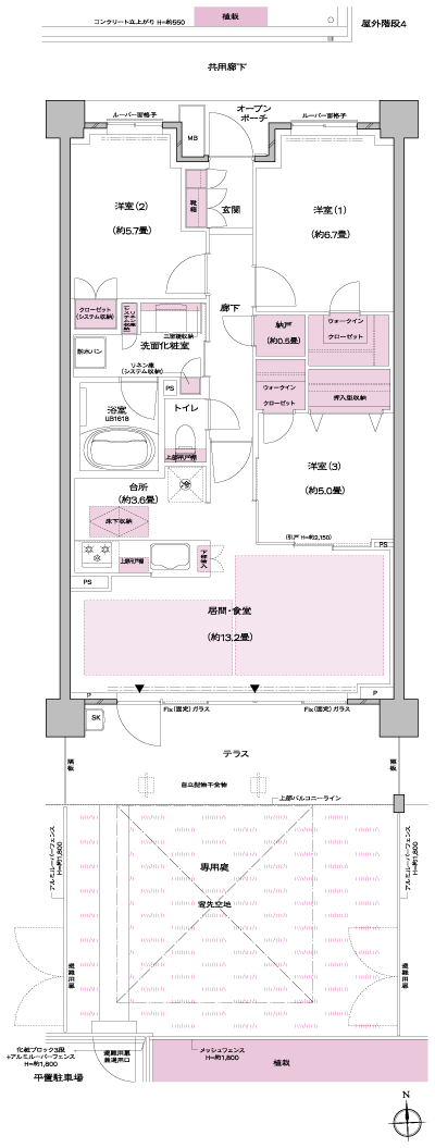 Floor: 3LDK + N + 2WIC, occupied area: 78.43 sq m, Price: TBD