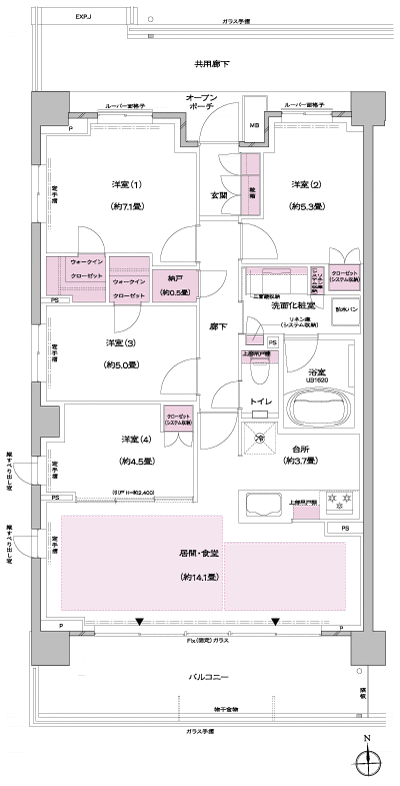 Floor: 4LDK + N + 2WIC, occupied area: 86.58 sq m, Price: TBD