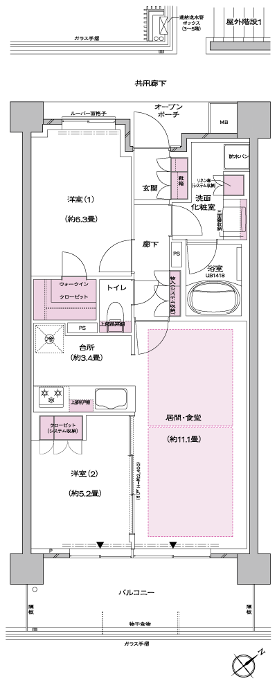 Floor: 2LDK + WIC, the occupied area: 60.42 sq m, Price: TBD