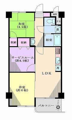 Floor plan. 2LDK + S (storeroom), Price 12.9 million yen, Occupied area 51.03 sq m , Balcony area 4.04 sq m