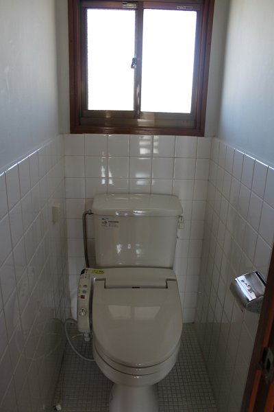 Toilet. There is a window in restroom ☆