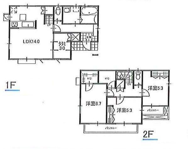 Floor plan. 43,800,000 yen, 4LDK, Land area 110 sq m , I think that it is a good floor plan that can be distinguished in the building area 87.48 sq m dining and living. Storage is also abundant. 