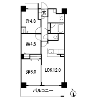 Floor: 2LDK + S, the occupied area: 60.25 sq m