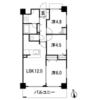 Floor: 3LDK, occupied area: 60.25 sq m