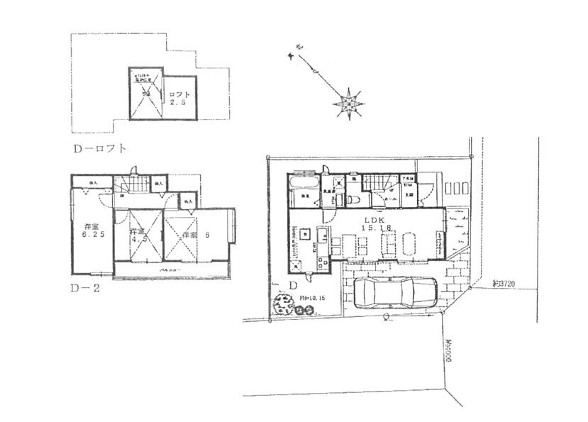 Floor plan. (D Building), Price 36,800,000 yen, 3LDK, Land area 92.65 sq m , Building area 74.1 sq m