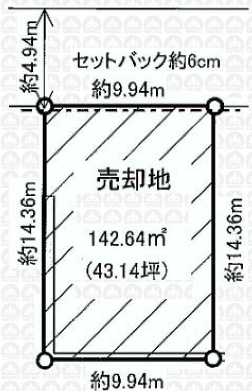 Compartment figure. Land price 49,600,000 yen, Land area 142.64 sq m shaping land