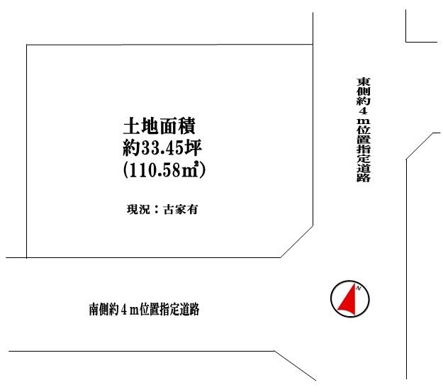 Compartment figure. Land price 31,800,000 yen, Land area 110.58 sq m