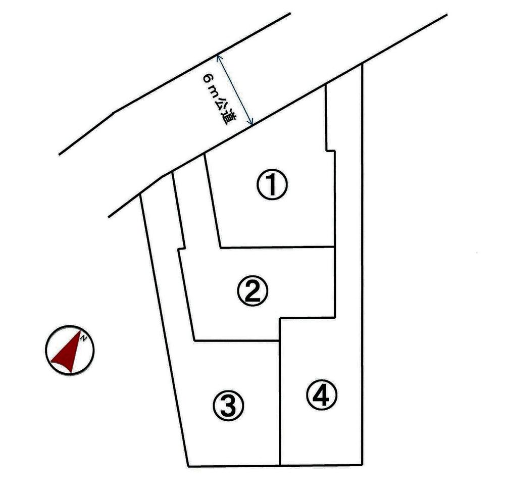 The entire compartment Figure. New construction 4 buildings site facing the 6m public roads