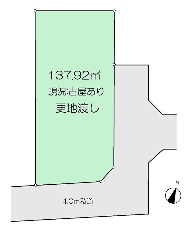 Compartment figure. Land price 35 million yen, Land area 137.92 sq m Hoya Uchi