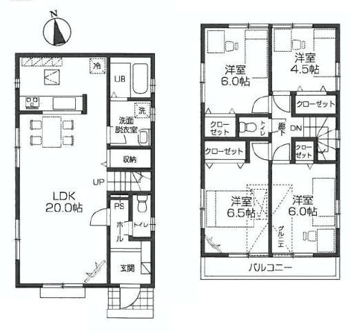 Floor plan. 45,900,000 yen, 4LDK, Land area 149.28 sq m , Building area 99.36 sq m