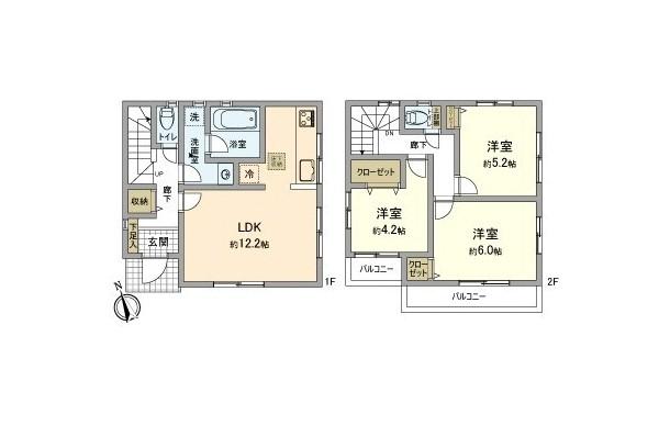 Floor plan. 32,800,000 yen, 3LDK, Land area 89.73 sq m , Building area 70.46 sq m