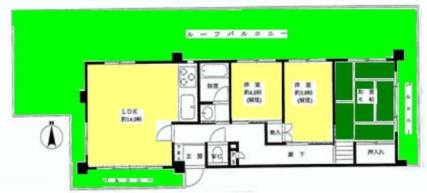 Floor plan. 3LDK, Price 15.8 million yen, Occupied area 64.86 sq m