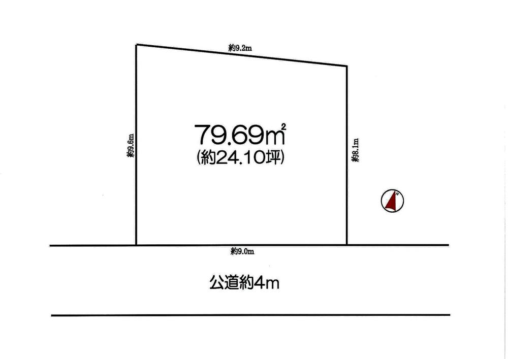 Compartment figure. Land price 22,800,000 yen, Land area 79.69 sq m