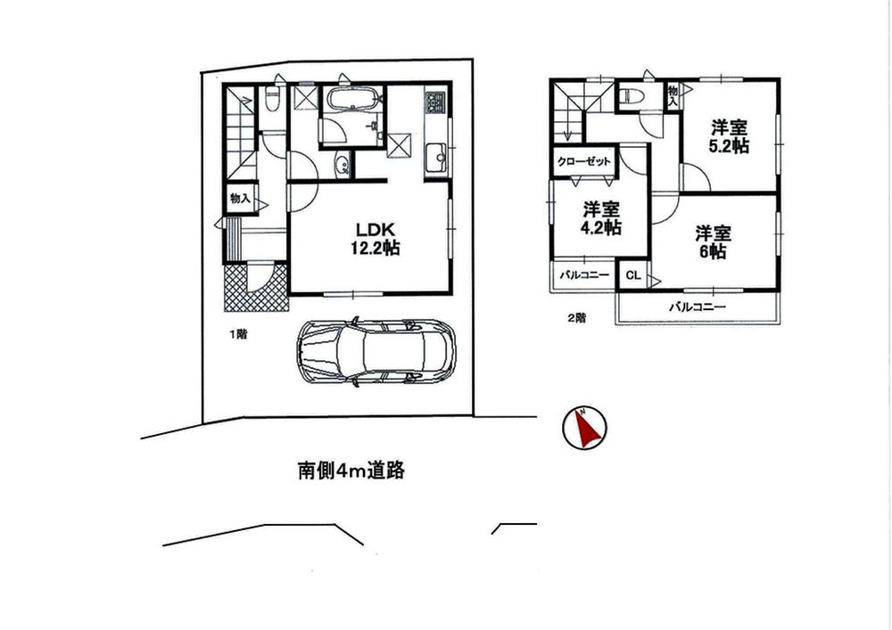 Floor plan. 32,800,000 yen, 3LDK, Land area 89.73 sq m , Building area 70.46 sq m 3LDK + P