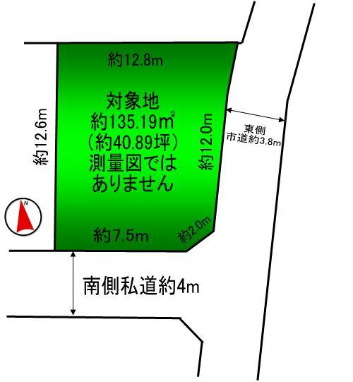 Compartment figure. Land price 33,500,000 yen, Land area 135.19 sq m