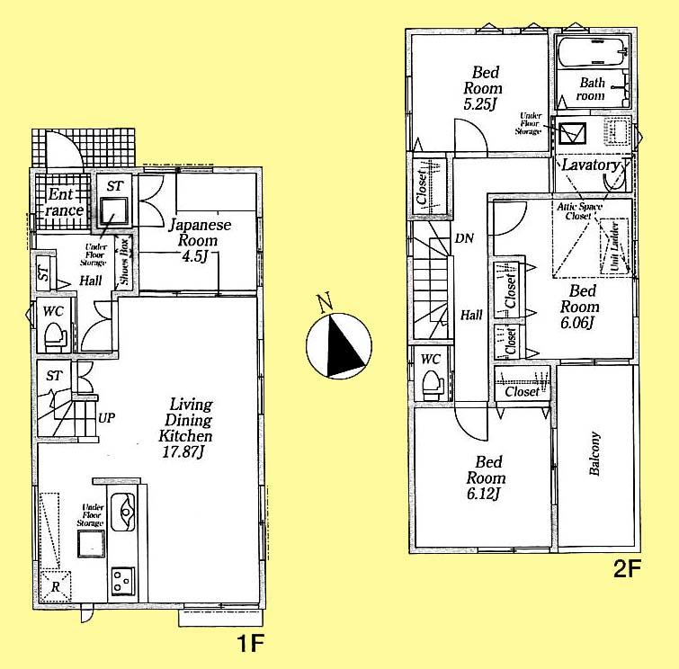 Floor plan. 46,300,000 yen, 4LDK, Land area 135.16 sq m , Building area 95.16 sq m