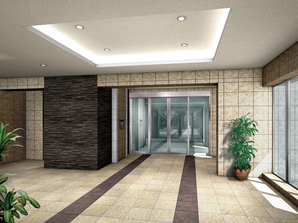 Shared facilities.  [Entrance Hall Rendering] While a simple design, I fancy that becomes the pride of the people who live. Is a prologue to the restful private residence space.