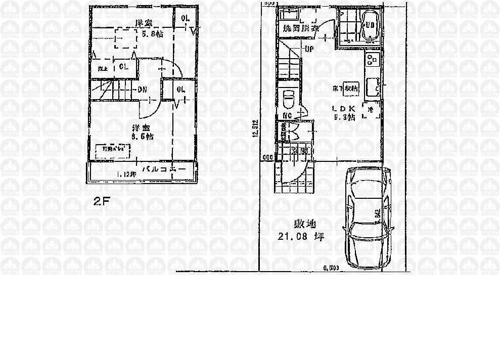 Floor plan. 27,800,000 yen, 2DK, Land area 69.68 sq m , Building area 55.22 sq m floor plan
