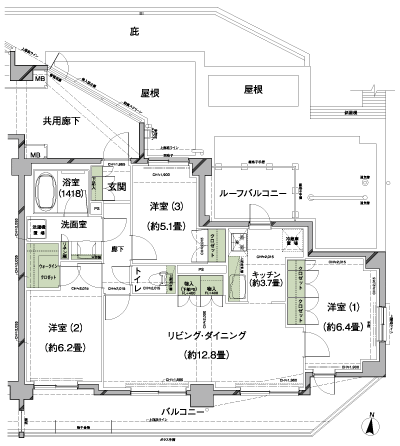 Floor: 3LDK + W, the occupied area: 75.41 sq m, Price: 49,700,000 yen, now on sale