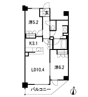 Floor: 2LDK, occupied area: 58.19 sq m, Price: 35,700,000 yen, now on sale